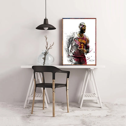 LeBron James poster, fan art sports Poster Wall Painting Home Decoration (No Frame)