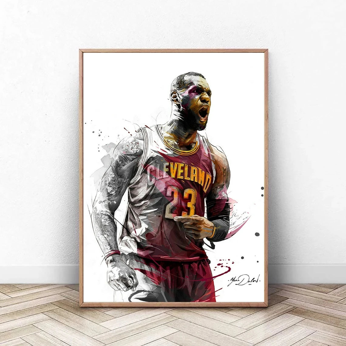 LeBron James poster, fan art sports Poster Wall Painting Home Decoration (No Frame)