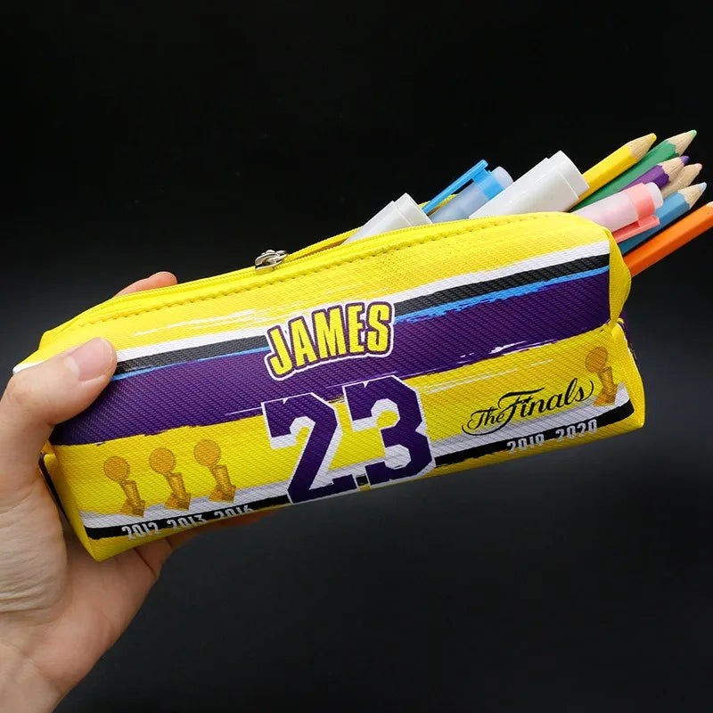 Lakers Warriors Nets Bucks NBA star high-capacity junior high school stationery box creative stationery box