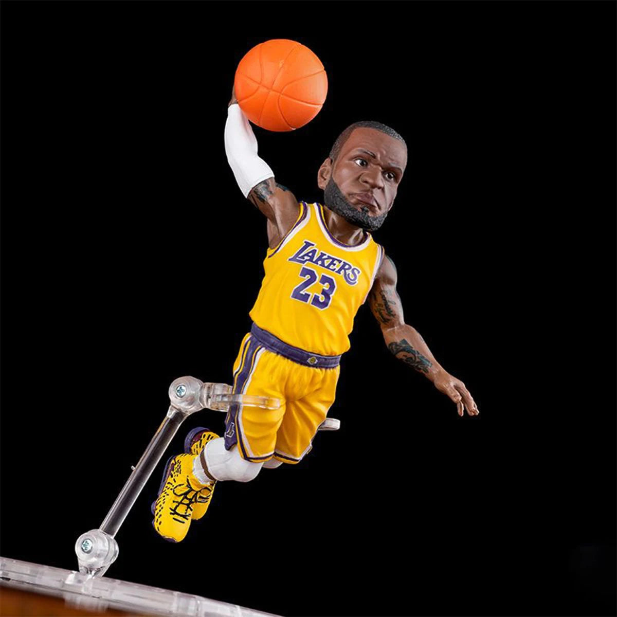 Basketball Super Star Q-Version Action Model Figure Toys Curry LBJ Thompson Harden Ornament Statue Collection