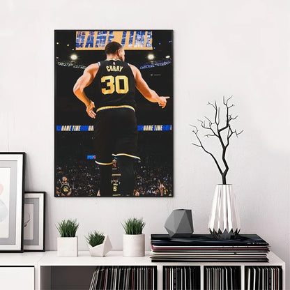 1PC Stephen Curry Poster Self-adhesive Art Waterproof Paper Sticker Coffee House Bar Room Wall Decor