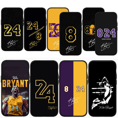 K-Kobe Basketball Star No 24 8 No24 Cover Phone Case for Apple iPhone 15 14 13 12 Mini 11 Pro X XR XS Max 7 8 Plus + 15+ Casing