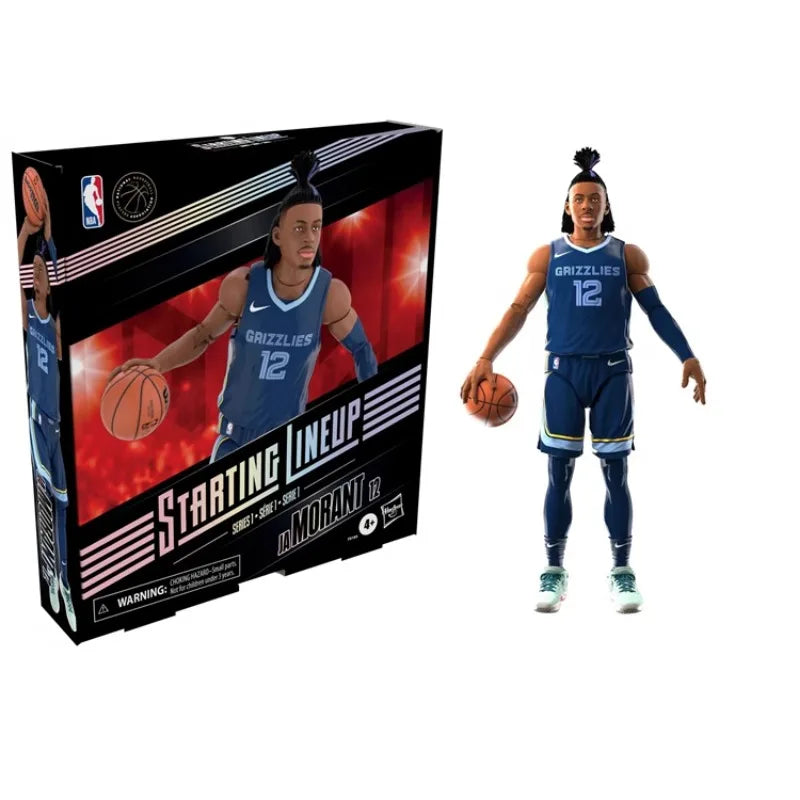 Hasbro NBA Starting Lineup Jason James Curry Morant 6-inch Movable Doll with Bracket Figures Model Toy Collectible Ornament Gift