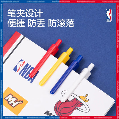 Deli X Nba Action Gel Pen 0.5mm Quick Drying Ins Student Note Business Signature Straight Liquid Pen Office Learning Supplies