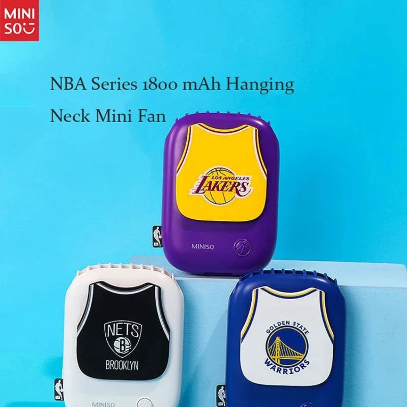 MINISO Lakers Warriors Bucks Lakers Bucks Lakers Bucks Neck Small Fan Backpack Portable Long-lasting Fine Workmanship Offer