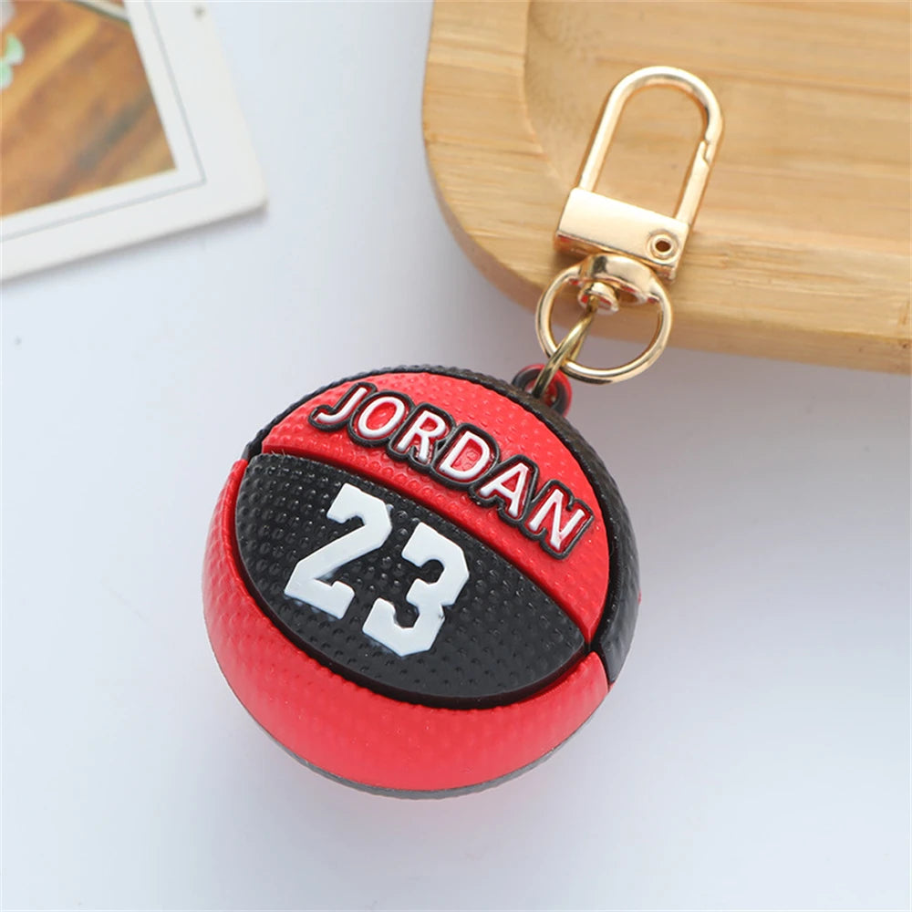 Fashion Basketball Stars Name Ball Keychains PVC FANS Sports Match Souvenirs Keyring for Men Boys Car Phone Pendant Friend Gifts