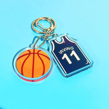 Basketball Stars Jerseys Key Chain Fashion Keychains Acrylic Bag Pendent Accessories Gift For Men Women Lanyard For Keys Casual