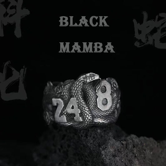 Retro Black Mamba Kobe 24 8 Ring For Men RingJewelrys Accessories Basketball Gift