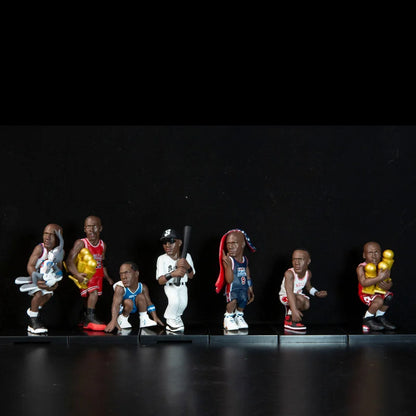 Nba Basketball  Series Michael  Mj 7pcs/set Figure Career Enchantment Road Handmade Model Decoration Gifts To Friends