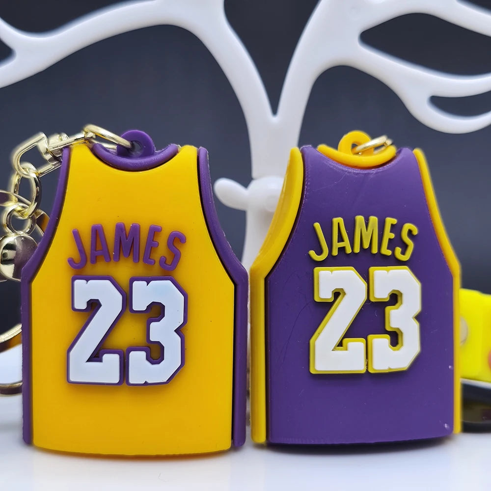 Creative Nba Personality Kobe Lakers James Harden Jersey Keychain Basketball Backpack Car Key Pendant