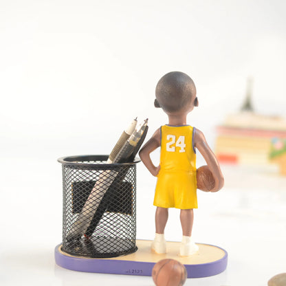 NBA Star Resin Craft Decoration James Scobie Handheld Star Pen Holder Owen Harden Basketball Character