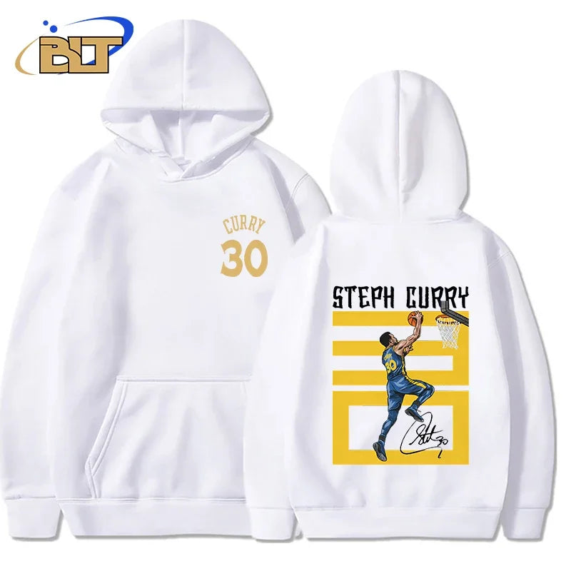 stephen curry adult hoodie plus velvet sports sweatshirt loose large size tops for men and women suitable for fan clothing