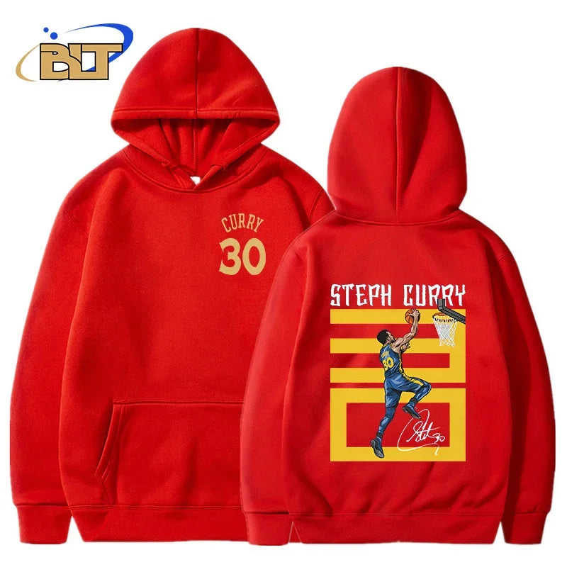 stephen curry adult hoodie plus velvet sports sweatshirt loose large size tops for men and women suitable for fan clothing