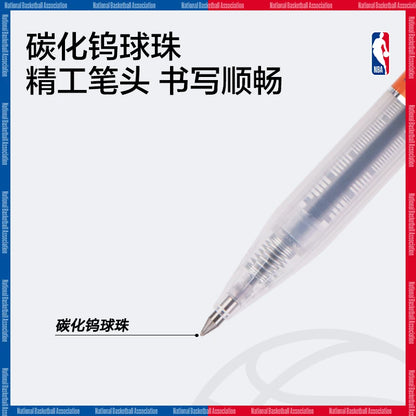 Deli X Nba Action Gel Pen 0.5mm Quick Drying Ins Student Note Business Signature Straight Liquid Pen Office Learning Supplies