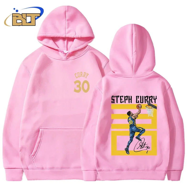 stephen curry adult hoodie plus velvet sports sweatshirt loose large size tops for men and women suitable for fan clothing