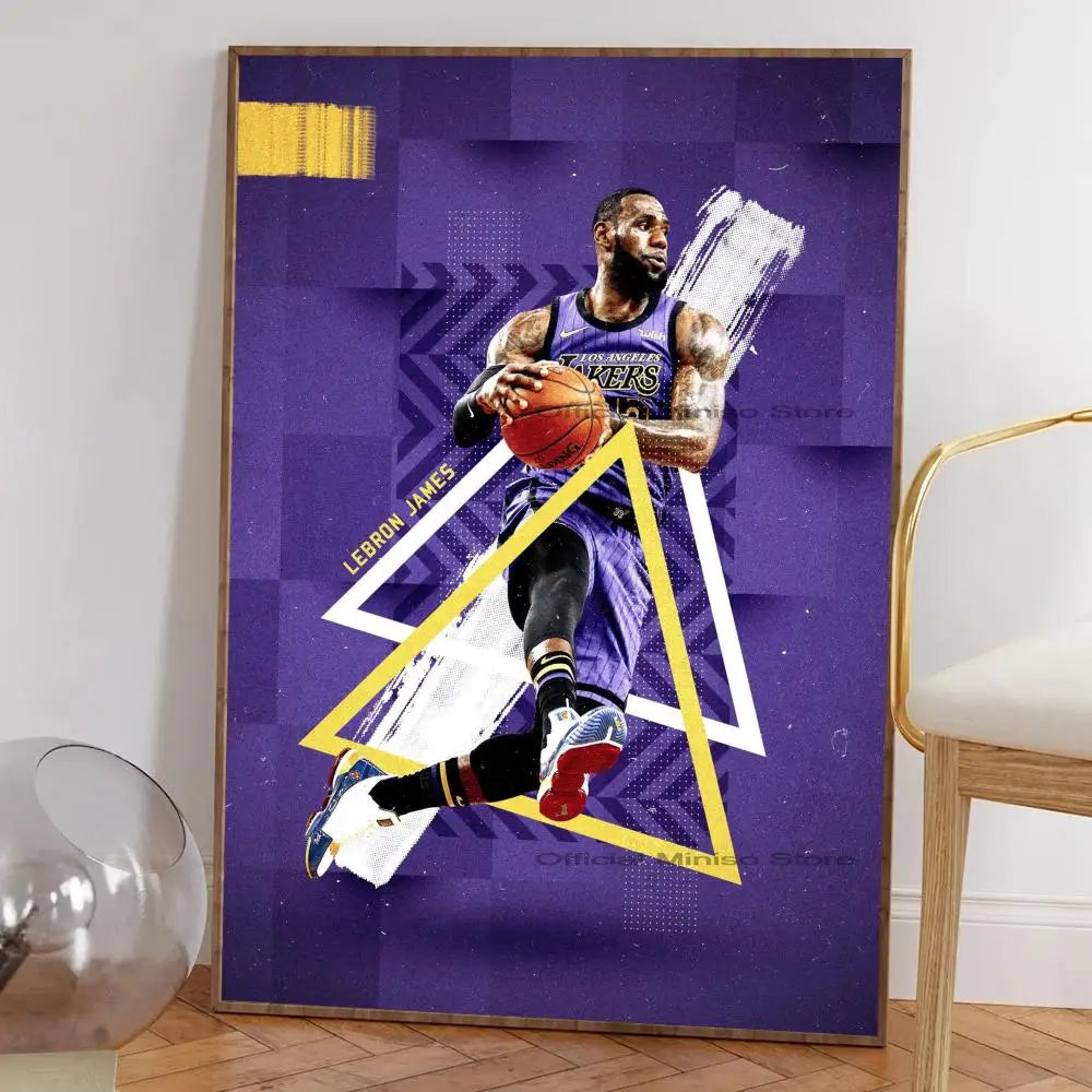 1pc Poster Self-adhesiv L-LeBron J-James Wall Decor