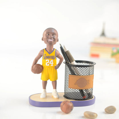 NBA Star Resin Craft Decoration James Scobie Handheld Star Pen Holder Owen Harden Basketball Character