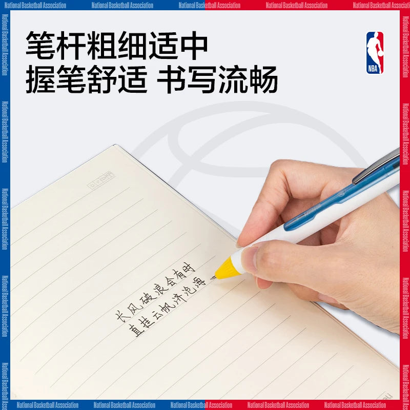 Deli X NBA Quick Dry Gel Pen 0.5mm ST Head Straight Liquid Press Style Student Business Pen Office Learning Stationery Supplies