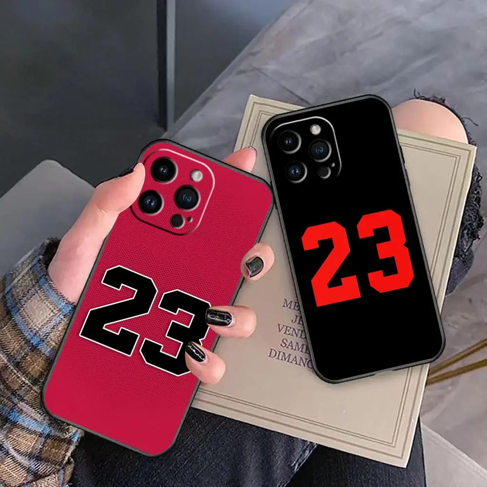 Basketball Sports Brand 23 Funda Coque Case For iphone Apple 14 13 12 11 Pro XS Max Mini X XR SE 8 7 15 6 Plus Case Shell Cover