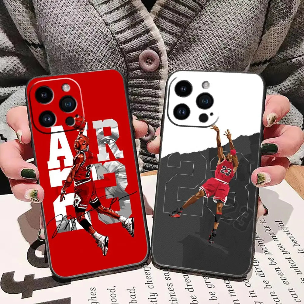 Basketball Sports Brand 23 Funda Coque Case For iphone Apple 14 13 12 11 Pro XS Max Mini X XR SE 8 7 15 6 Plus Case Shell Cover