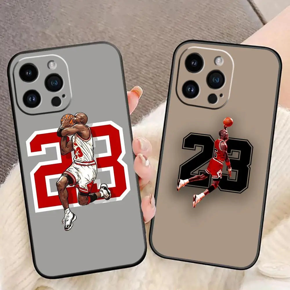 Basketball Sports Brand 23 Funda Coque Case For iphone Apple 14 13 12 11 Pro XS Max Mini X XR SE 8 7 15 6 Plus Case Shell Cover