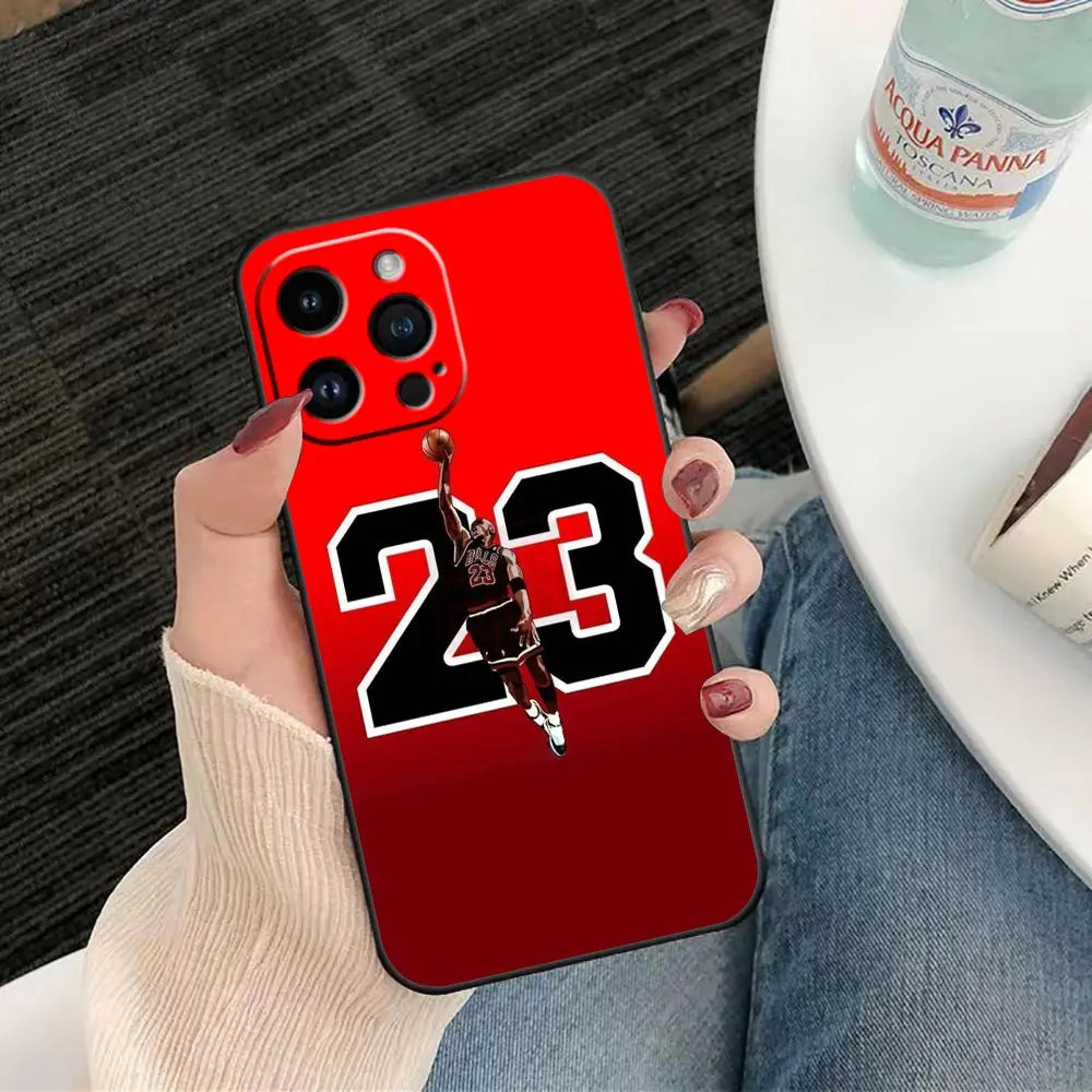 Basketball Sports Brand 23 Funda Coque Case For iphone Apple 14 13 12 11 Pro XS Max Mini X XR SE 8 7 15 6 Plus Case Shell Cover