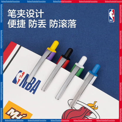 Deli X NBA Quick Dry Gel Pen 0.5mm ST Head Straight Liquid Press Style Student Business Pen Office Learning Stationery Supplies