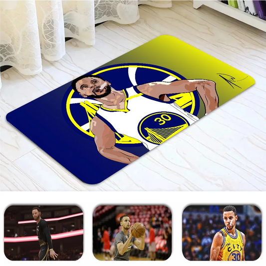 Stephen Curry Floor Mat Graphic Printed Flannel Doormats for Bathroom Kitchen Entrance Carpet Home Decor