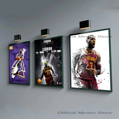 1pc Poster Self-adhesiv L-LeBron J-James Wall Decor