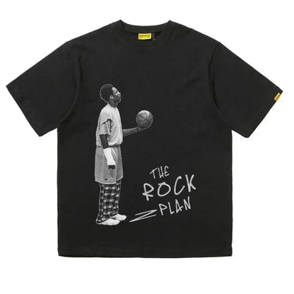 NBA Player Printed Men's Cotton T-shirt Oversized Medium Sleeved Street Clothing American Rock Program Short Sleeved