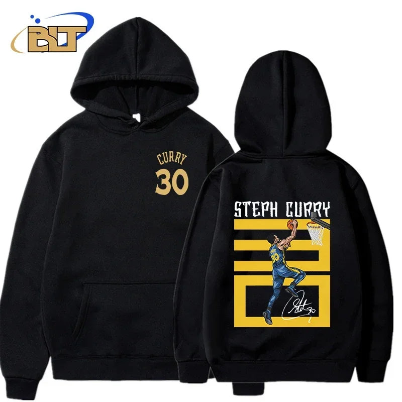 stephen curry adult hoodie plus velvet sports sweatshirt loose large size tops for men and women suitable for fan clothing