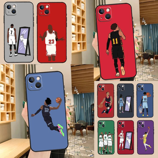 Basketball Player Case For iPhone 14 13 12 11 Pro Max XR XS X 6S 8 7 Plus SE 2020 12 13 Mini Phone Cover