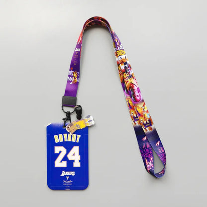 Anime  Kobe basketball Card Cases card Lanyard Key Lanyard Cosplay Badge ID Cards Holders Neck Straps Keychains