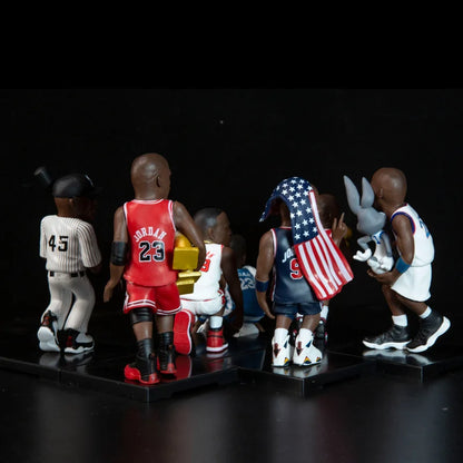 Nba Basketball  Series Michael  Mj 7pcs/set Figure Career Enchantment Road Handmade Model Decoration Gifts To Friends